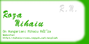 roza mihaiu business card